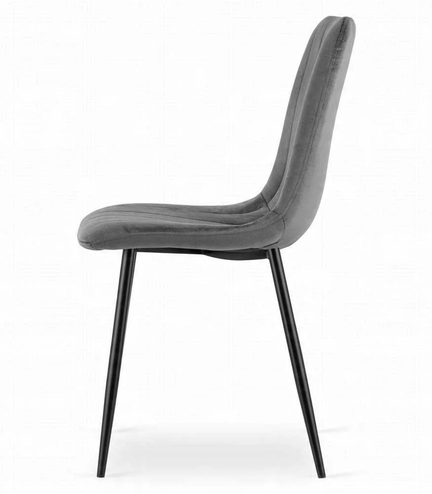 Valora Stalo ir 4 kėdžių komplektas, Craft ir pilka, 120 × 80 × 75 cm
