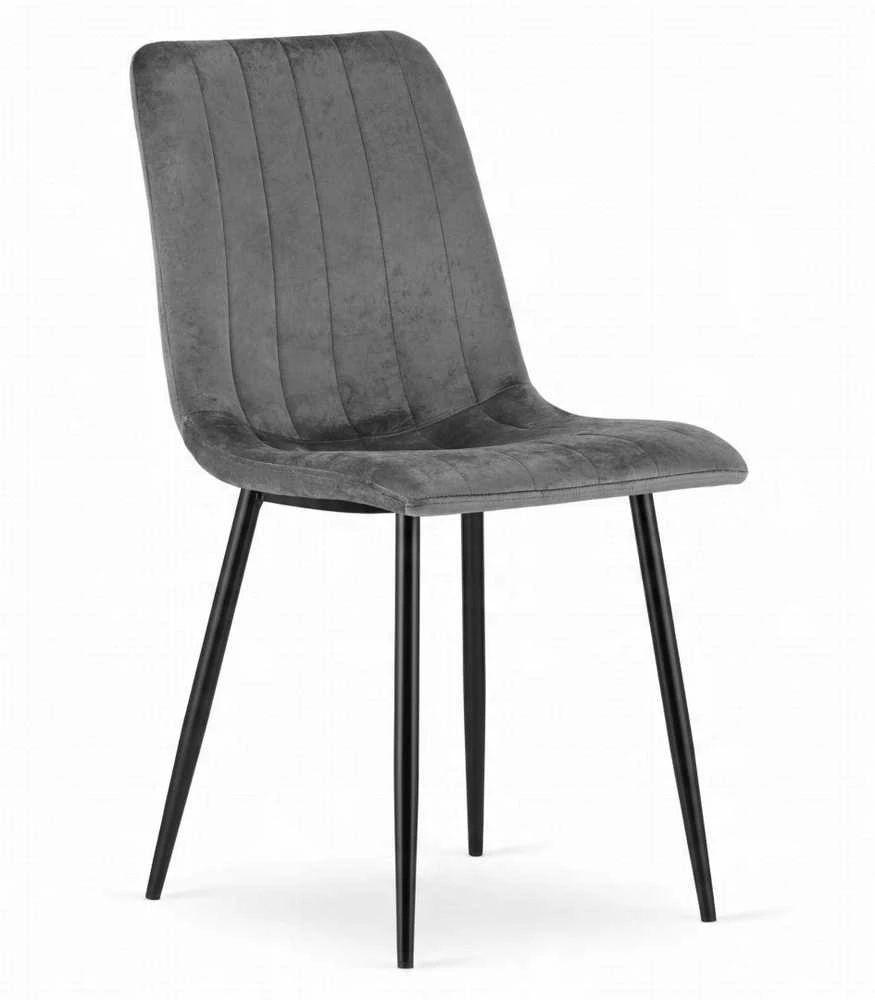 Valora Stalo ir 4 kėdžių komplektas, Craft ir pilka, 120 × 80 × 75 cm