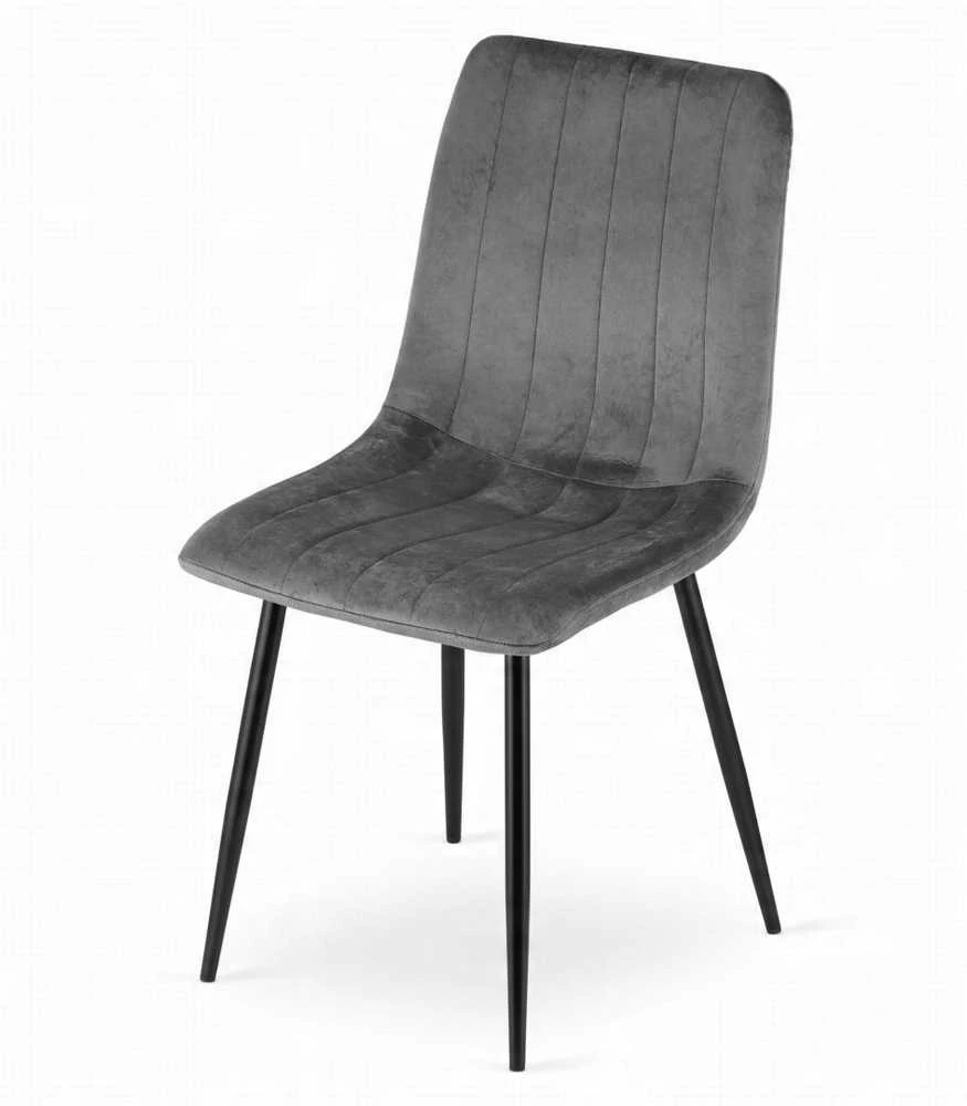 Valora Stalo ir 4 kėdžių komplektas, Craft ir pilka, 120 × 80 × 75 cm