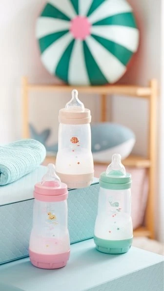 Mam Akcesoria 1223 BUTELIS A/KOL PERFECT START 320ML SEALIFE GIRL