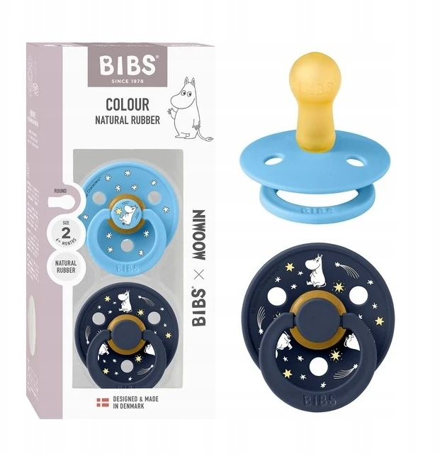 Mam Baby BIBS x MOOMIN čiulptukų rinkinys 2 dydis (6 - 18 mėn.) Good night breeze mix