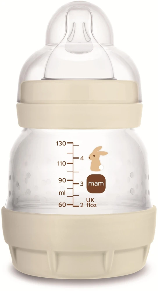 Mam Baby 130ml buteliukas su zuikučio piešiniu