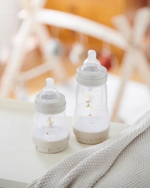 Mam Akcesoria 5861 PERFECT START ANTIKOLIKINIS BUTELIUKAS 130ML, ĮŽEMINTAS GAMTOJE, SMĖLIO SPALVOS