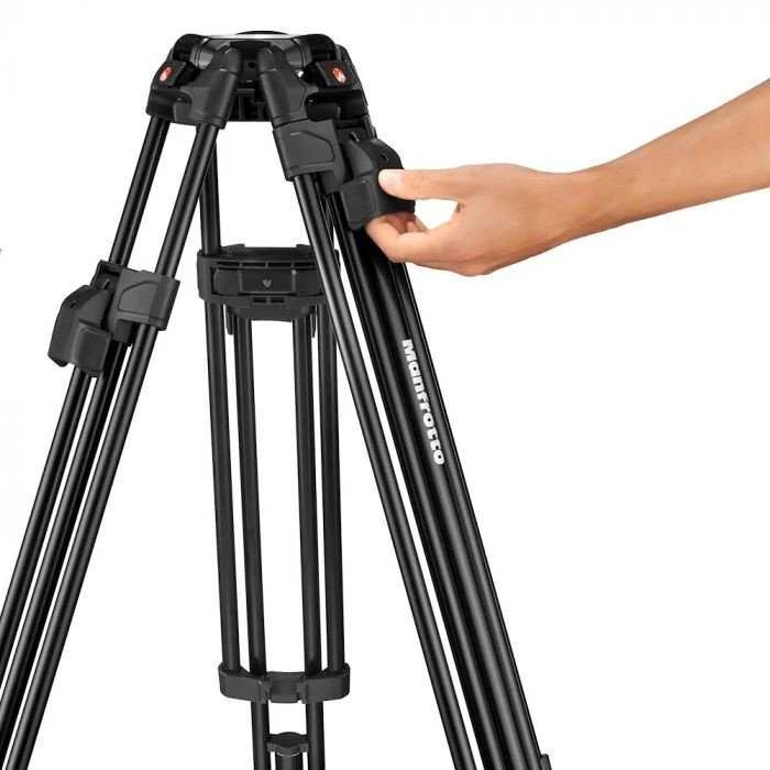 Trikojis - Manfrotto 645 Alu Fast Twin Leg Lightweight Aluminum Juodas