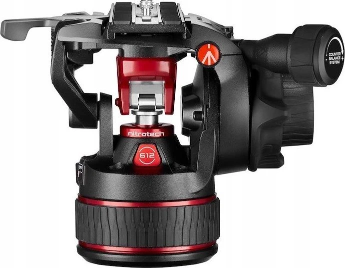 Vaizdo galva - Manfrotto Nitrotech 612 skysčio galva, greito atleidimo plokštė, reguliuojamas balansavimas