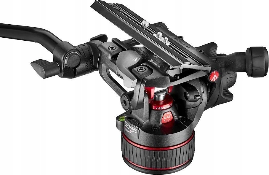 Vaizdo galva - Manfrotto Nitrotech 612 skysčio galva, greito atleidimo plokštė, reguliuojamas balansavimas