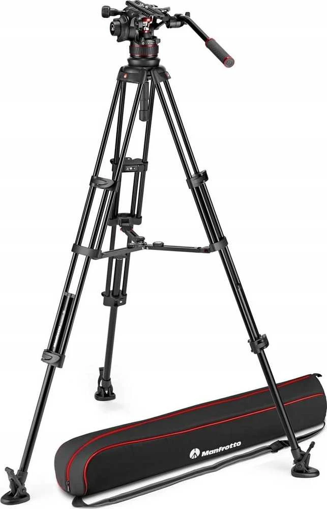 „Manfrotto Twin Alu“ su 612 galvute – centriniu skleistuvu, krepšiu