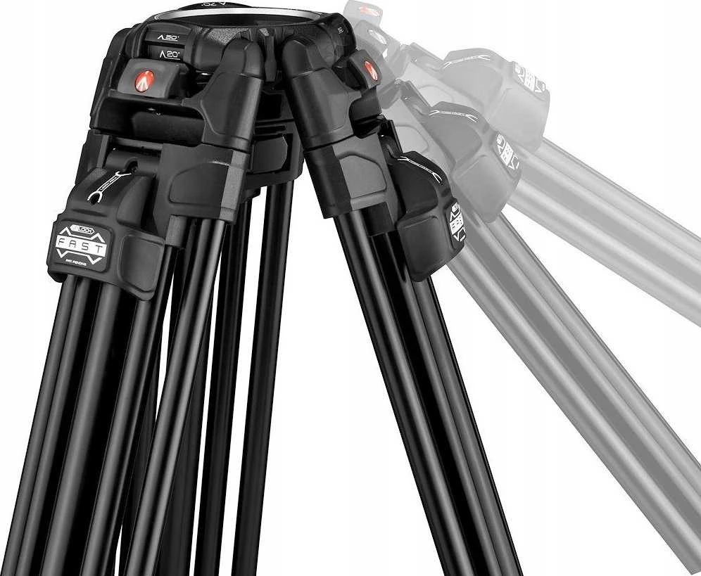 Vaizdo Trikojis Komplektas - Manfrotto 645 Fast Twin Aliumininis Trikojis Su Nitrotech 608 Galvute