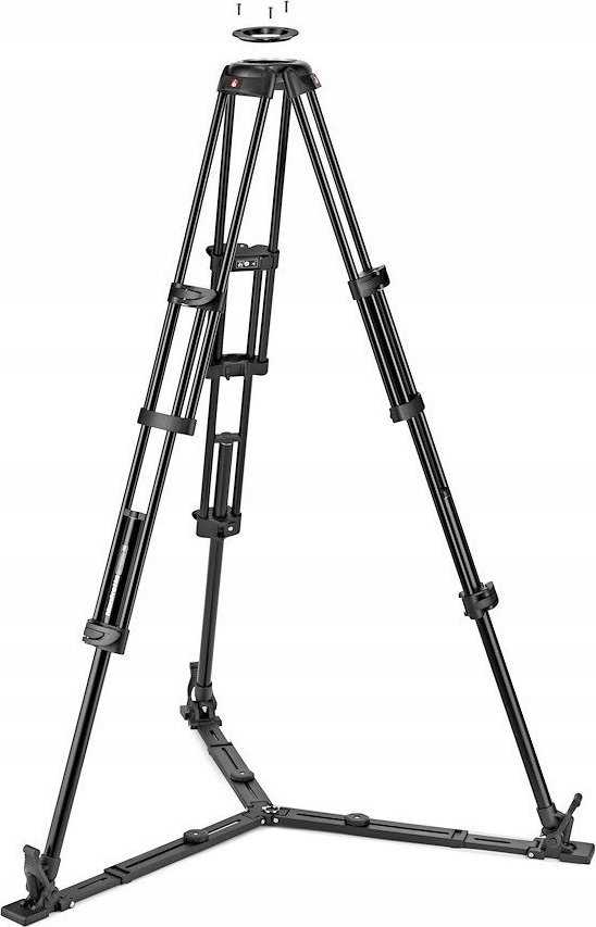 Stovas - Manfrotto Twin Alu Rinkinys Su Galvute 608
