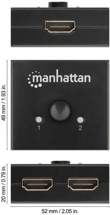 Manhattan 207850 vaizdo signalo jungiklis HDMI