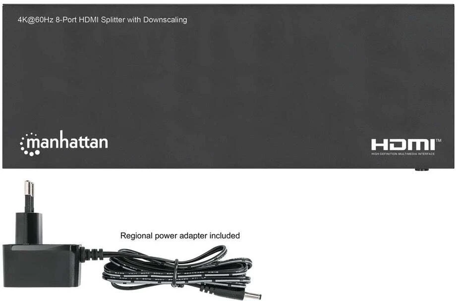 Manhattan 208451 vaizdo signalų daliklis HDMI 8x HDMI