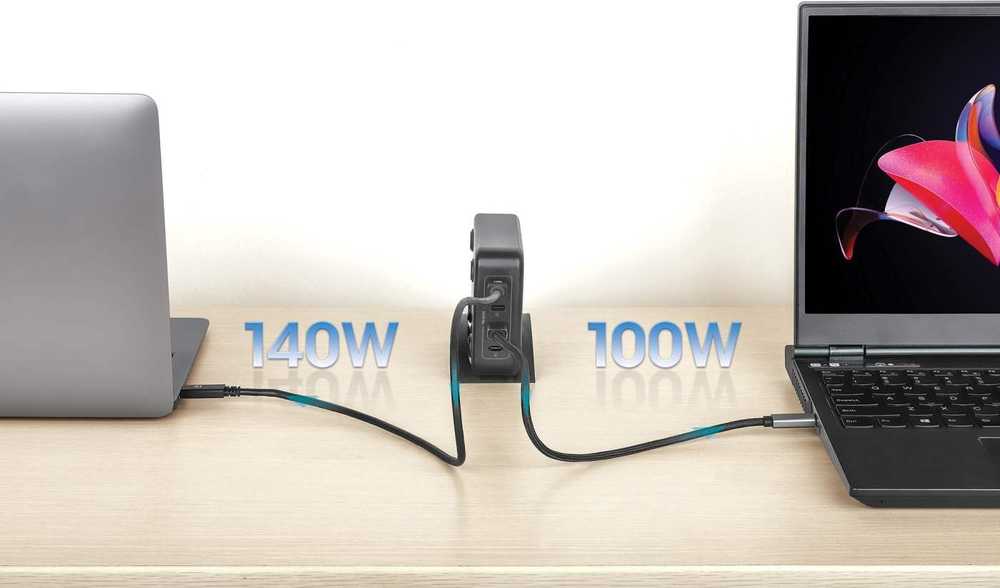 Įkroviklis Manhattan 4-Port GaN USB Power Delivery PD 3.1 4 USB-C 240W (102667)