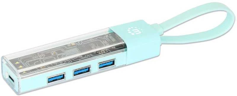 Manhattan 4 prievadų USB 3.2 Gen1 Type-A/C į 4x USB-A 3.0 (181020)