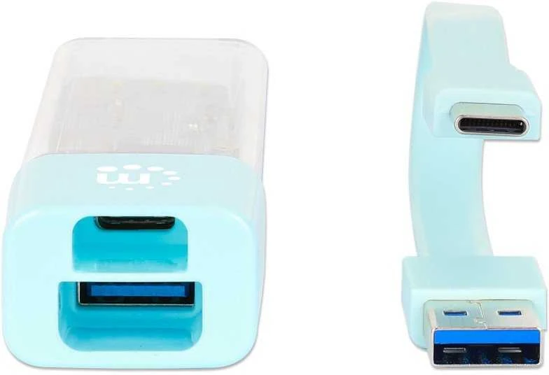 Manhattan 4 prievadų USB 3.2 Gen1 Type-A/C į 4x USB-A 3.0 (181020)