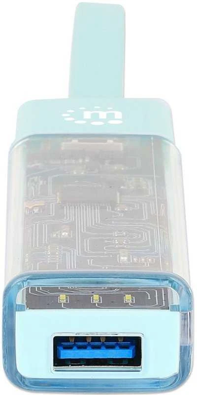 Manhattan USB šakotuvas su permatomu korpusu