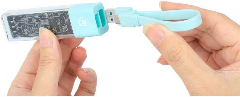 Manhattan 4 prievadų USB 3.2 Gen1 Type-A/C į 4x USB-A 3.0 (181020)