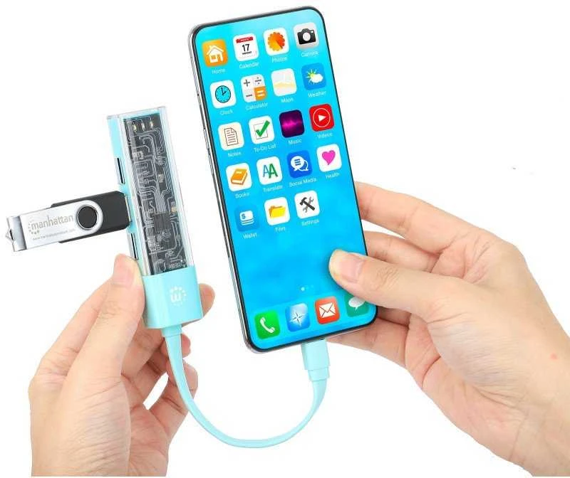 Manhattan 4 prievadų USB 3.2 Gen1 Type-A/C į 4x USB-A 3.0 (181020)
