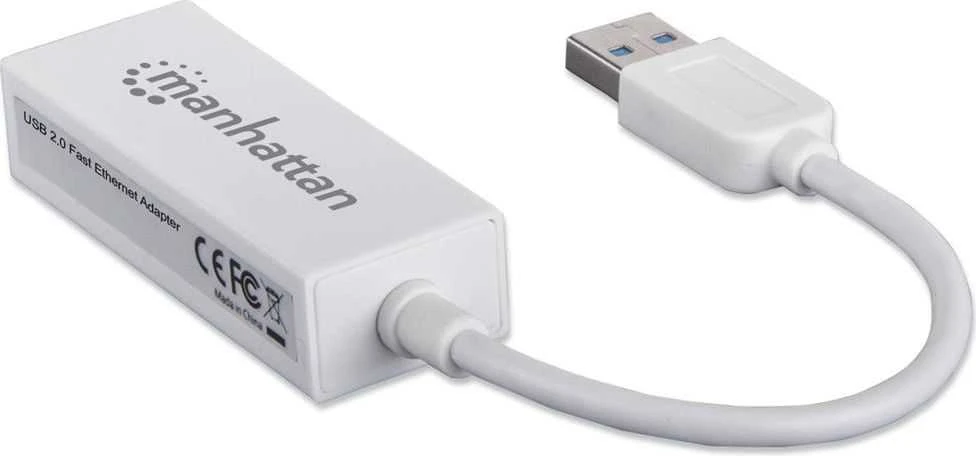 Manhattan 506731 kabelių sąsaja / invertavimo adapteris USB 2.0 RJ-45 Balta