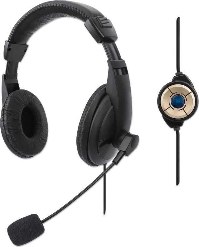 Manhattan Products Manhattan 179843 USB stereo ausinės juodos