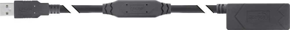 USB kabelis Manhattan USB-A - USB-A 15 m, juodas