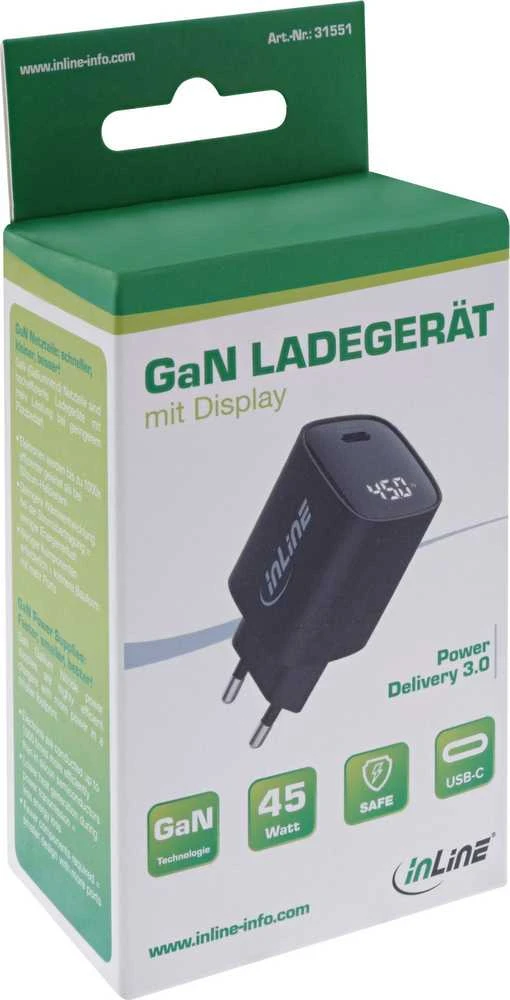 Manhattan InLine® USB PD GaN 1 USB-C 45W įkroviklis