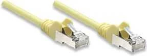 Intracom INTELLINET tinklo kabelis Cat6 U/UTP 0.5m 1.5ft. Geltona RJ-45 Male / RJ-45 Male Paauksuoti kontaktai Polibag