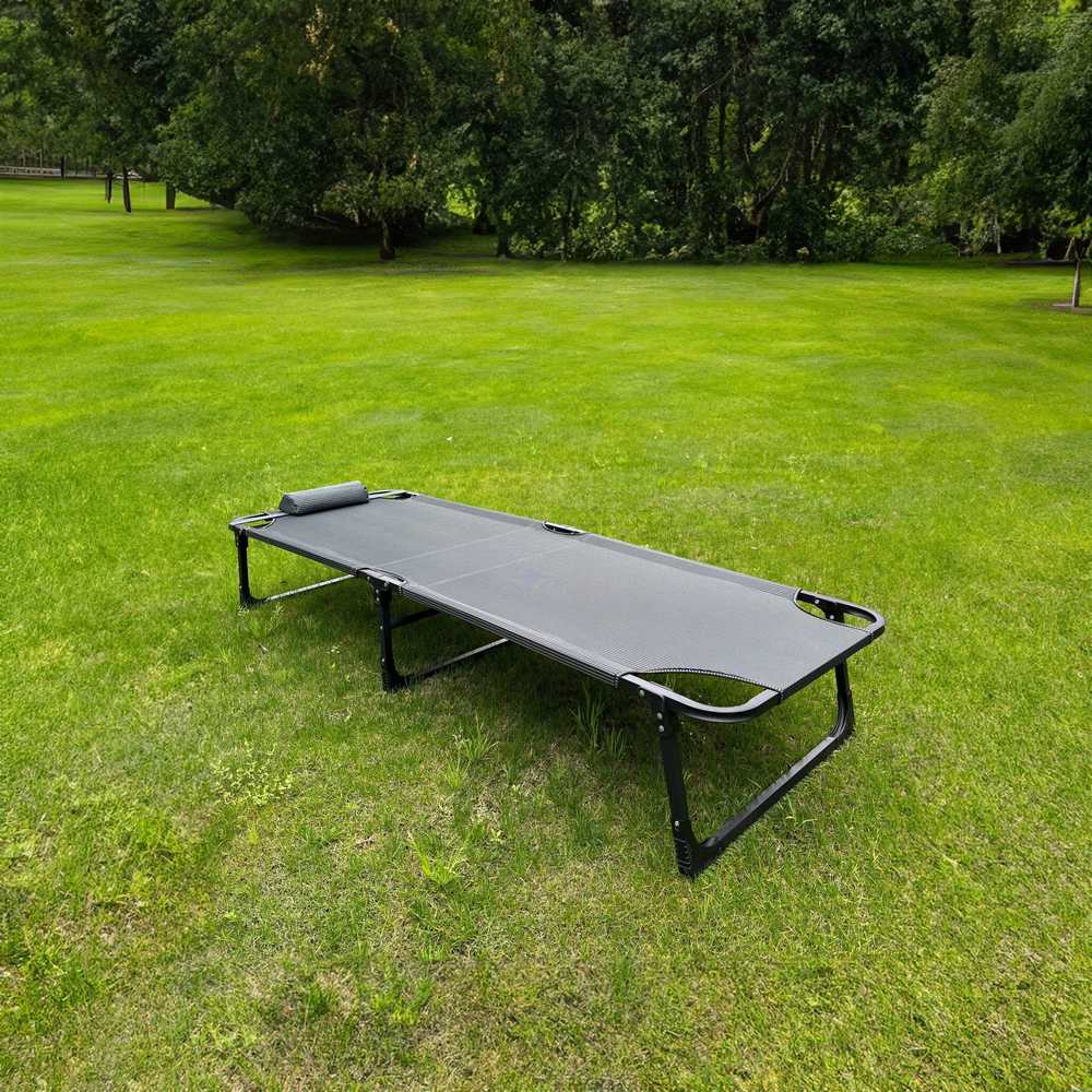 Manhattan PLATINET STOVYKLAVIMO LOVA 800D OXFORD, 185X65X30 CM TAMSIAI ŽALIA 46143
