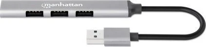Manhattan Manhattan 168427 šakotuvai ir koncentratoriai USB 3.2 Gen 1 (3.1 Gen 1) Type-A 5000 Mbit/s pilka