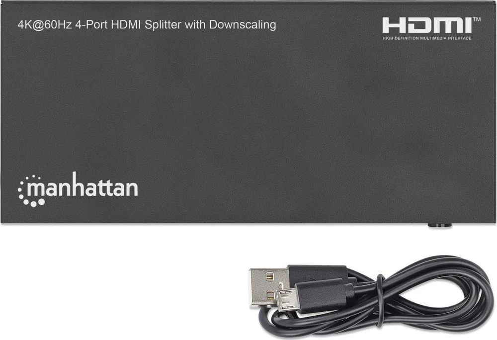 Manhattan 4K HDMI skirstytuvas su USB maitinimo laidu