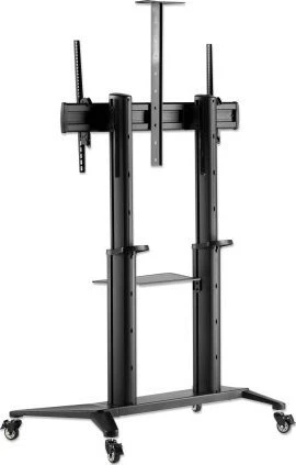 Laikiklis Manhattan MANHATTAN Aliuminio TV-Ständer rollbar 70"-120" 140kg (Speditionsversand)