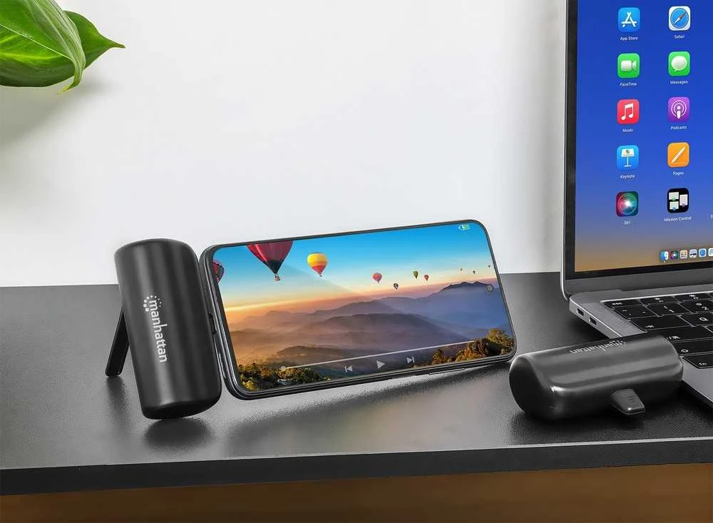 Nešiojamoji baterija Manhattan 102612 USB-C maitinimo šaltinis 20W 5000mAh Juodas