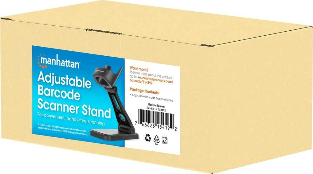 Manhattan MANHATTAN Verstellbare Halterung f�r Barcodescanner geeignet f�r die Modelle 153997 154116 und 154185 neigbar und h�henverstellbar