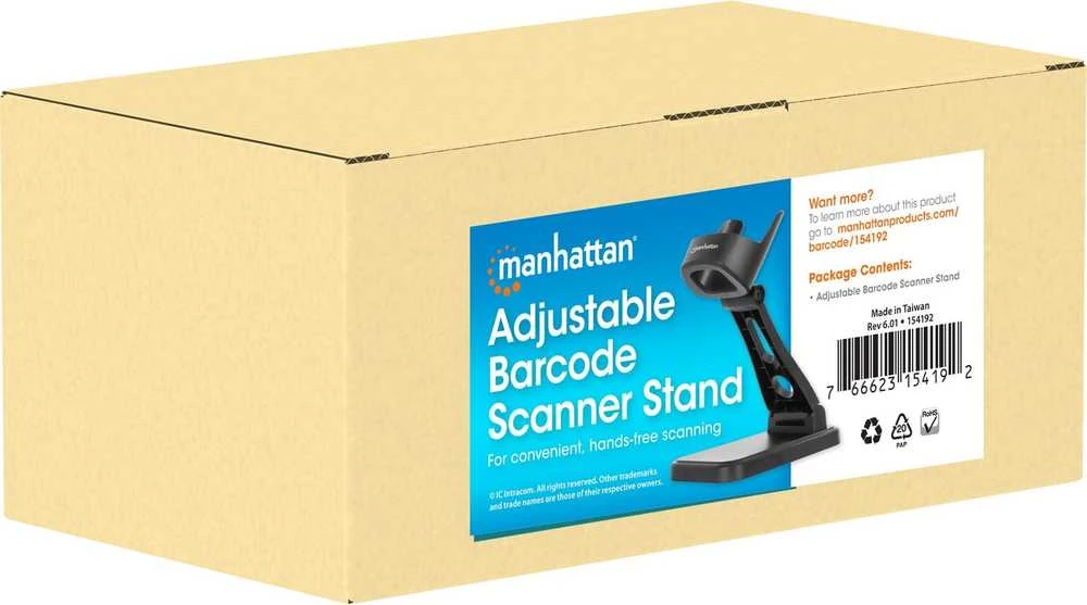 Manhattan MANHATTAN Verstellbare Halterung f�r Barcodescanner geeignet f�r die Modelle 153997 154116 und 154185 neigbar und h�henverstellbar