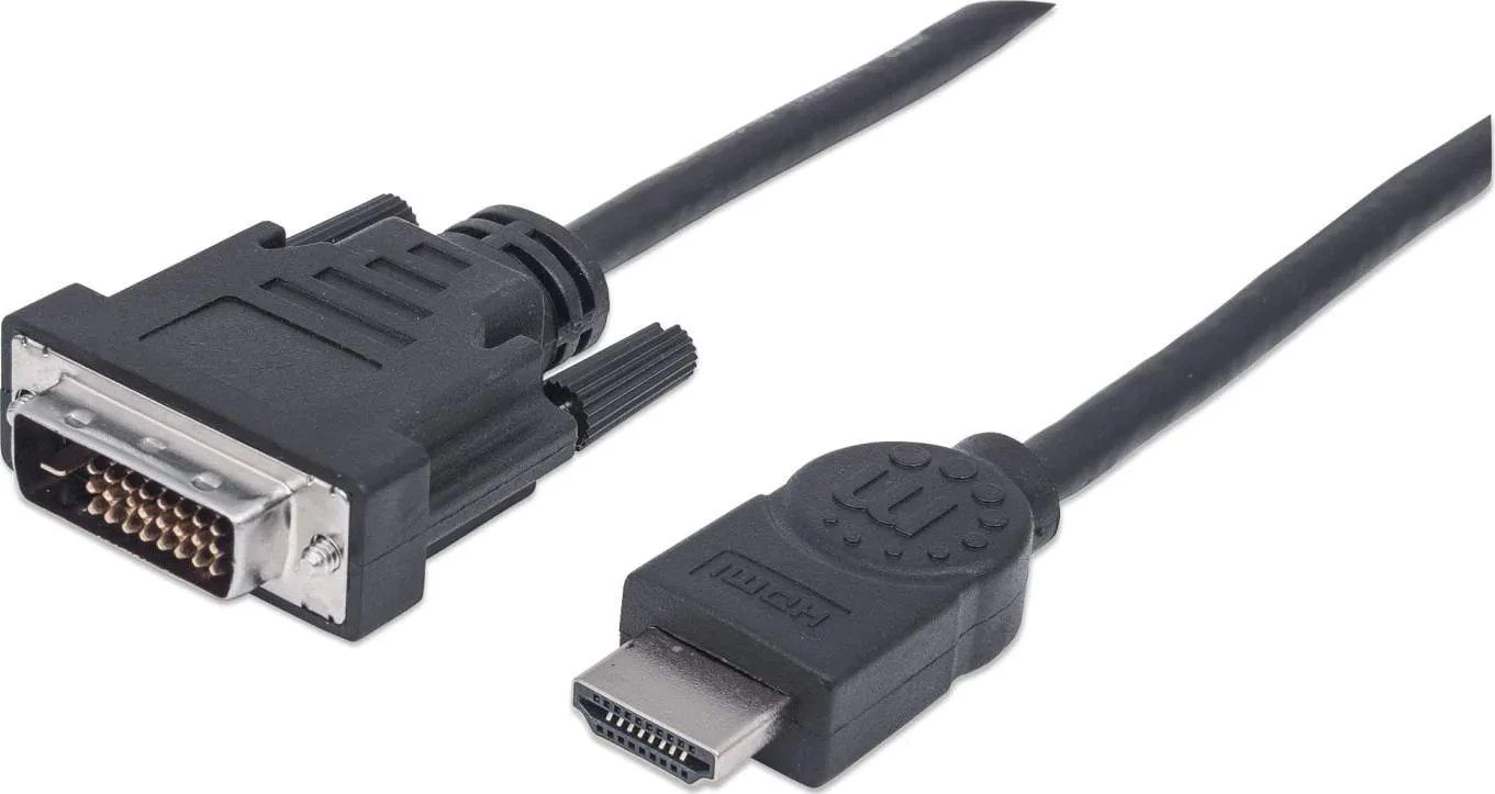 StarTech Manhattan 372510 vaizdo kabelio adapteris 3 m HDMI DVI-D Juoda