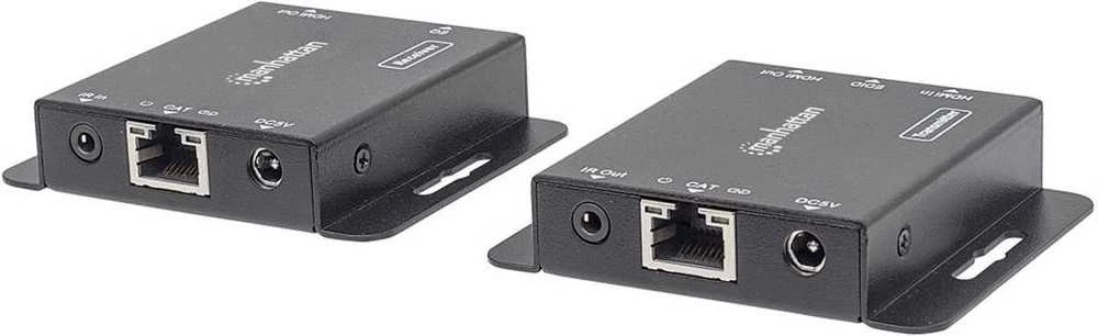 Manhattan 207461 HDMI ilgintuvas per Cat6a vytos poros, iki 50 m su IR ir POC maitinimo kabeliu