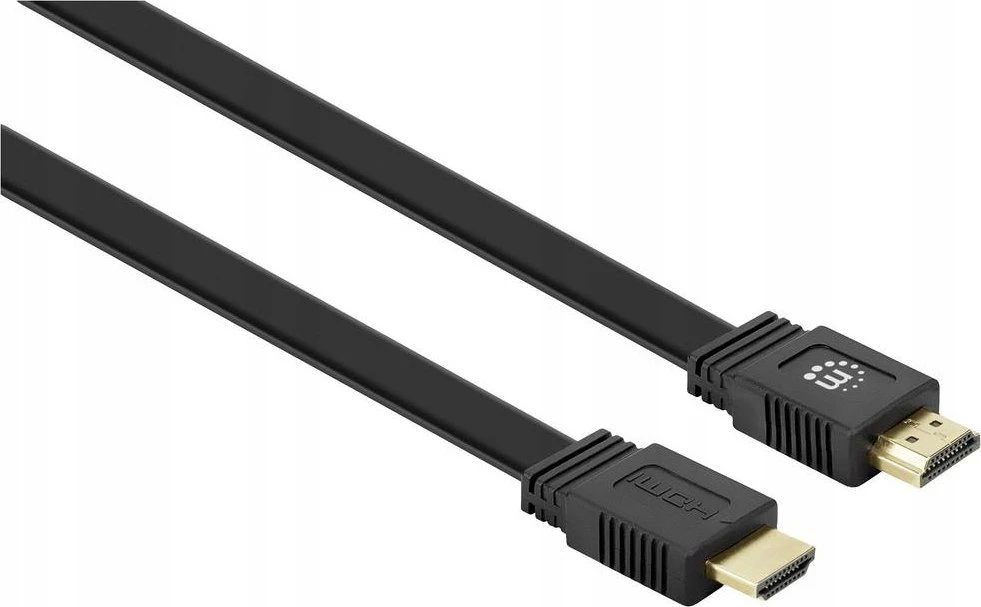 Plokščias HDMI laidas su paauksuotomis jungtimis