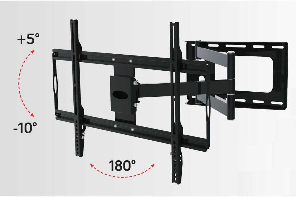 Laikiklis Intracom Manhattan TECHLY Wandhalterung fuer LCD TV 81,28cm bis 177,80cm Tragklast bis 45Kg Slim Juodas Ausziehbarer Arm bis zu 688mm