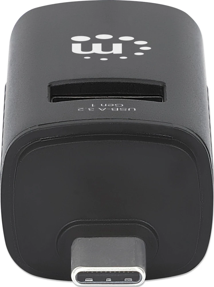 Manhattan USB šakotuvas su 3 prievadais, USB 3.2 Gen1, Type-C į 1x USB-A 3.0, 2x USB 2.0 (180993)