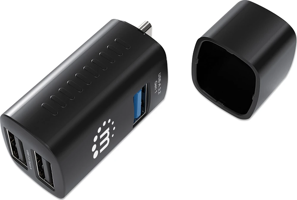 Manhattan USB šakotuvas su nuimamu dangteliu