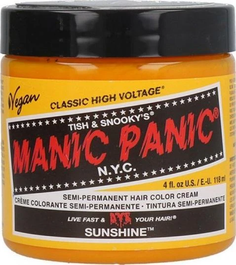 „Manic Panic Classic High Voltage Sunshine“ pusiau ilgalaikiai plaukų dažai „Geltona“, 118 ml
