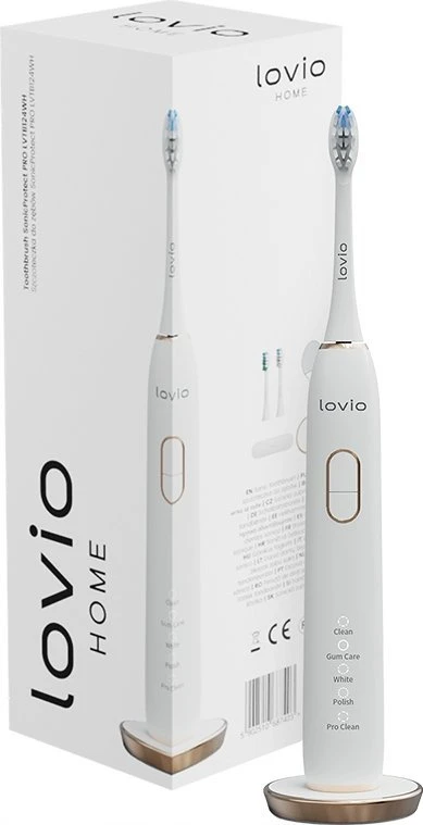 LOVIO_Home SonicProtect PRO szczoteczka elektrinė Balta LVTB124WH