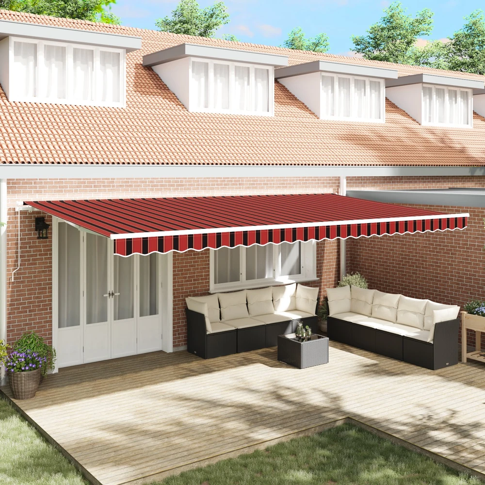 Ištraukiama markizė Oranžinė ir ruda 600 × 300 cm