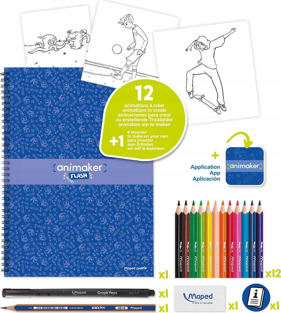 Maped Meno rinkinys, skirtas MOKYTI KURTI ANIMACIJĄ ANIMACIJĄ vaikams