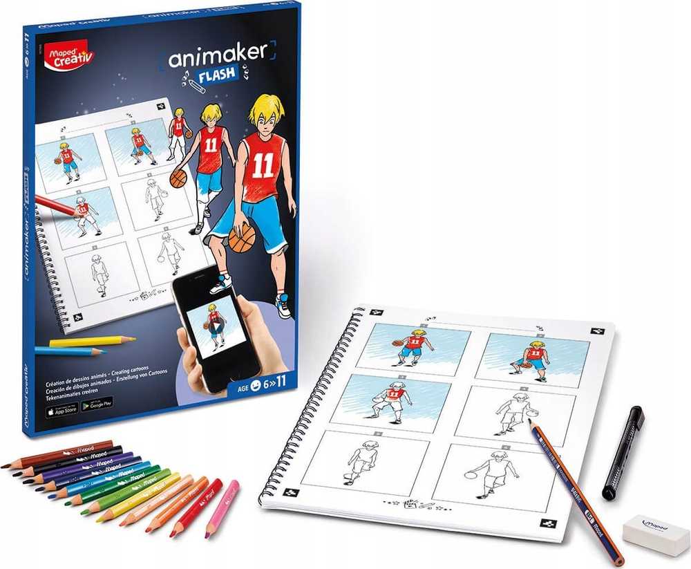 Maped Meno rinkinys, skirtas MOKYTI KURTI ANIMACIJĄ ANIMACIJĄ vaikams