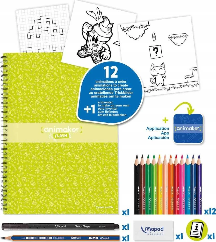 Maped Animaker Flash Pop mini filmų piešimo rinkinys