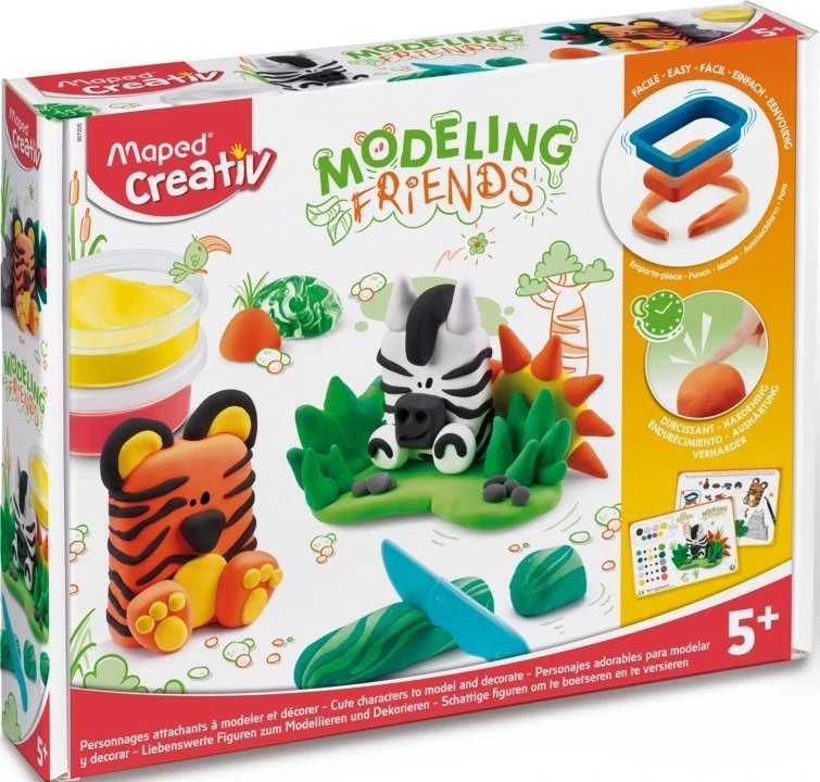 Maped *****CREATIV plastikinė masė Draugai laukiniai gyvūnai 907205