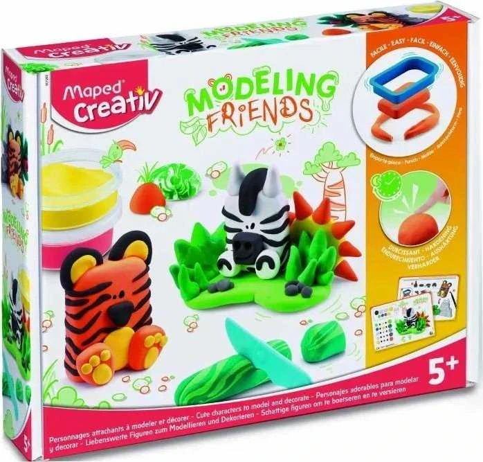 Maped *****CREATIV plastikinė masė Draugai laukiniai gyvūnai 907205