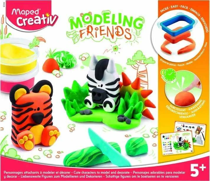 Maped *****CREATIV plastikinė masė Draugai laukiniai gyvūnai 907205