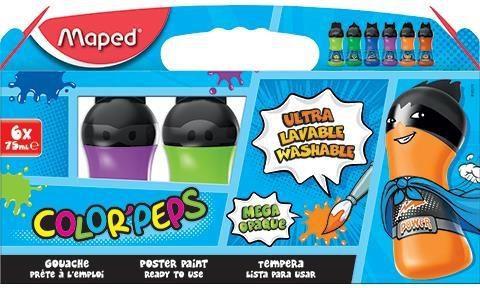 Guašas Maped ColorPeps 6x75ml secondary colours