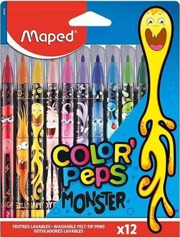 Flomasteriai MAPED ColorPeps Monster, 12 sp.
